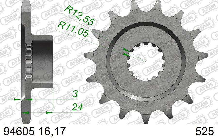 MV Agusta Turismo Veloce 800 Rosso [2020-2023] - Kettenkit 525XHR3 16/39-114 - Standard Kettenrad