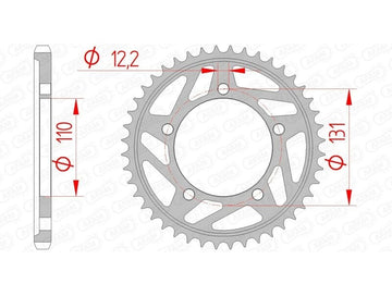 Bmw S 1000 XR ABS 0D03 [2015-2019] - Kettenkit 525 XHR4 - 17/45-128 - Standard Kettenrad Stahl