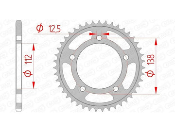 Honda NC 700 X RC63 [2012-2013] - Kettenkit 520 XSR4 - 16/43-114 - Standard Kettenrad Stahl
