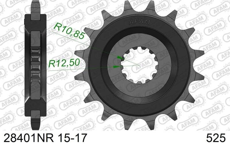 Suzuki GSX-S 1000 F ABS [2016-2021] - Kettenkit 525 XHR4 - 17/44-116 - Standard Kettenrad Stahl