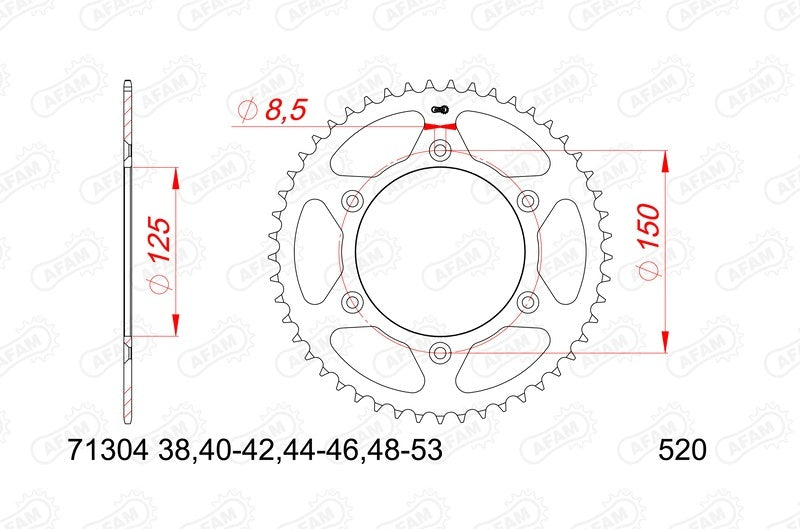 KTM 990 Duke R [2025] - Kettenkit 520 XHR4 - 16/43-116 - Standard Kettenrad Stahl