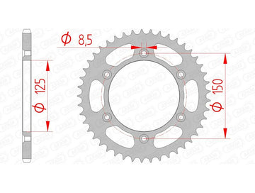 KTM 450 SMR [2004-2022] - Kettenkit 520XSR 14/45-114 - Standard Kettenrad