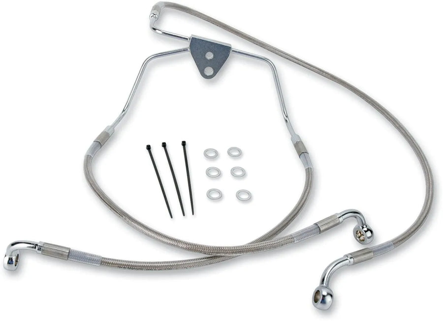 harley davidson flhtcui [DRAG SPECIALTIES] - Stainless steel extended brake line kit