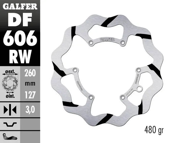 Husqvarna Wr 125 [1972-1974] - BRAKE DISC FIXED WAVE GROOVED OVERSIZE – picture 4
