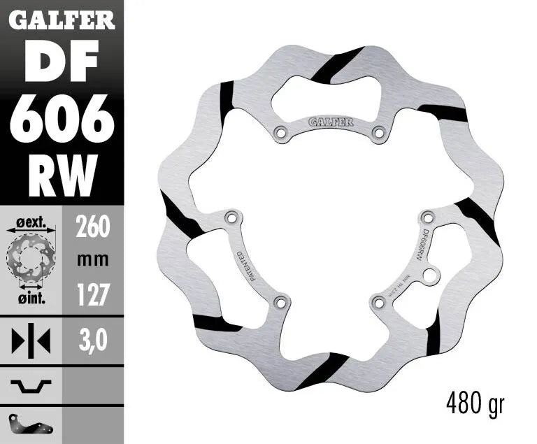 Husqvarna Wr 125 [1972-1974] - BRAKE DISC FIXED WAVE GROOVED OVERSIZE – picture 2