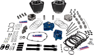 Harley-Davidson Fxlrs 1923 ABS [2026] - 129" Power Package Motorleistungs-Kit – Oberfläche: Schwarz, Hervorgehobene Lamellen – Merkmal: Schwarze Stößelstangenrohre – Bild 1
