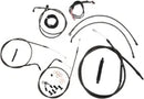 Harley Davidson Fxsb [LA CHOPPERS] - Complete Midnight Braided Handlebar Cable/Brake Line Kit