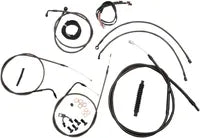 Harley Davidson Fxsbse [LA CHOPPERS] - Complete Midnight Braided Handlebar Cable/Brake Line Kit