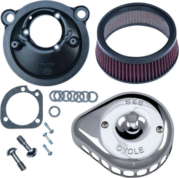 Harley-Davidson Xl 1200 Cx [2020] - Mini Teardrop Stealth Luftfilter-Kit – Oberfläche: Silber – Bild 1