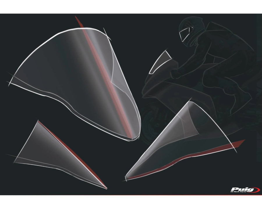 KAWASAKI ZX-10RR NINJA PERFORMANCE [2018] – R-Racer screen – heavily tinted