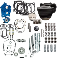 Harley-Davidson FLFBS 1923 Softail Fat Boy 117 [2026] - 132" Power Package Motorleistungs-Kit – Oberfläche: Schwarz, Hervorgehobene Lamellen – Bild 12