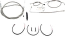 Harley Davidson FLS [LA CHOPPERS] - Complete Stainless Steel Braided Handlebar Cable/Brake Line Kit