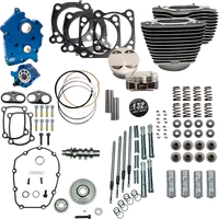 Harley-Davidson FLHCS 1923 Softail Heritage Classic 117 [2026] - 132" Power Package Motorleistungs-Kit – Oberfläche: Schwarz, Hervorgehobene Lamellen – Bild 11