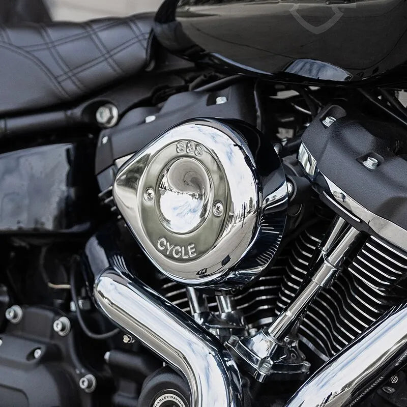 Harley-Davidson XL 883 L Sportster SuperLow [2020] - Stealth Luftfilterabdeckung – Oberfläche: Silber – Oberfläche: Verchromt – Design: Teardrop – Bild 3
