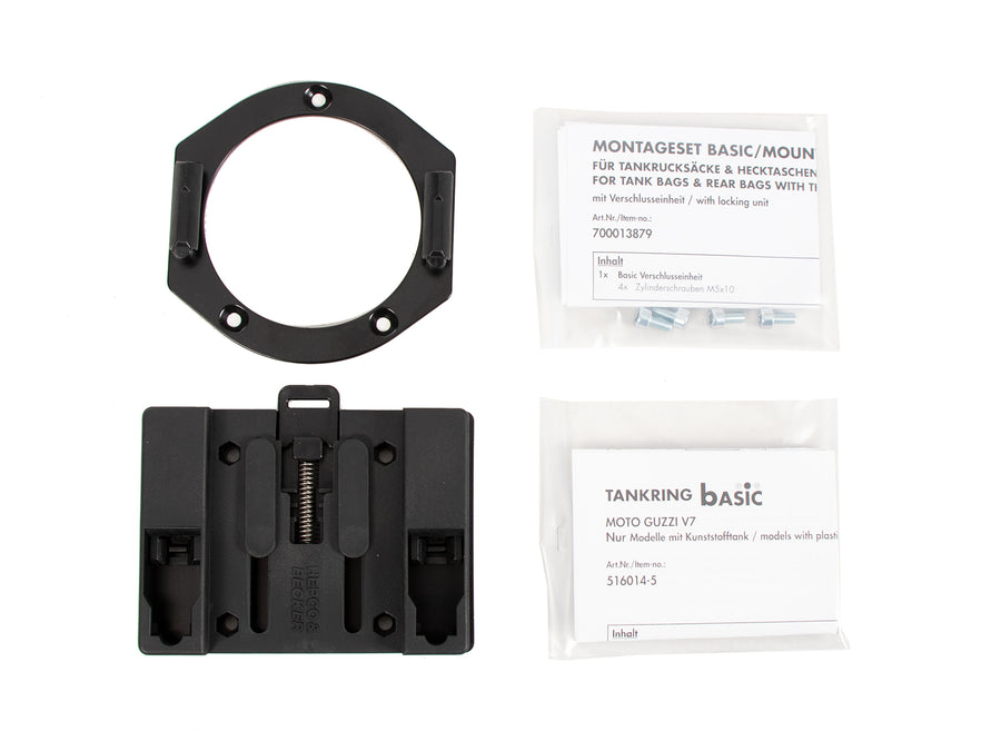 Tankring BASIC inkl. Tankrucksackverschlusseinheit für Moto Guzzi V7 Modelle mit Kunststofftank