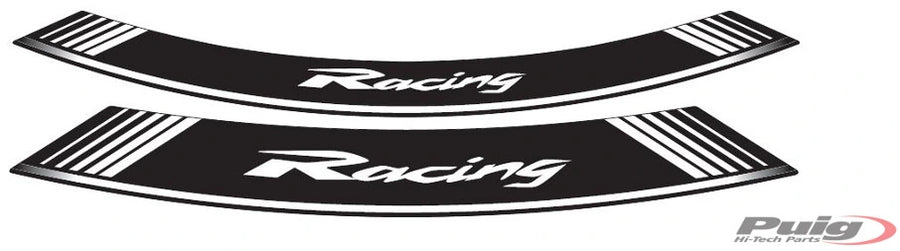 PUIG Racing Rim Edge Sticker - Universal | White | PUIG 5531B