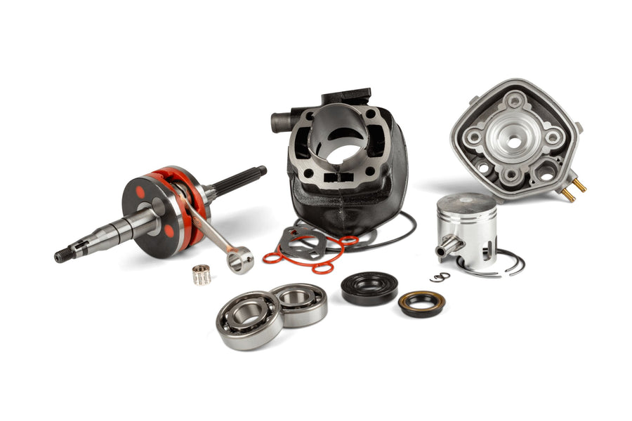 Aprilia SR Netscaper 50 2T LC - cylinder kit and crankshaft 70 gray cast iron LC