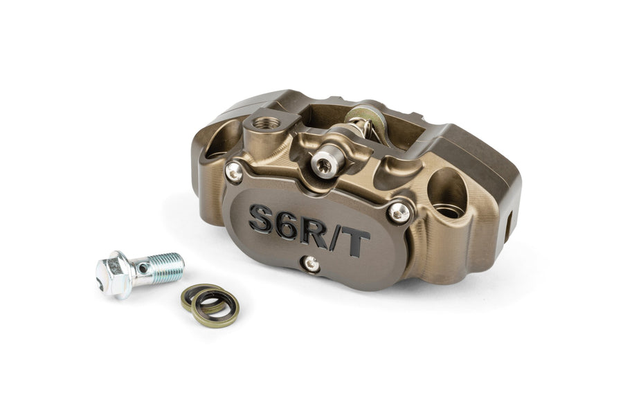 MBK Nitro 50 2T LC [2000–] - 4-Kolben-Bremssattel mit Adapter eloxiert