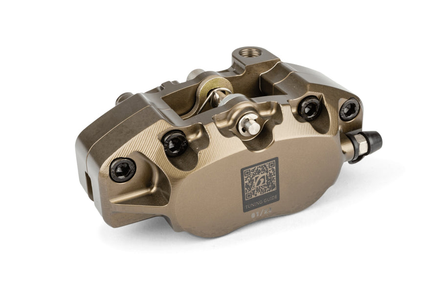 Yamaha Aerox Naked 50 2T LC CAT [2004–] - 4-Kolben-Bremssattel mit Adapter eloxiert