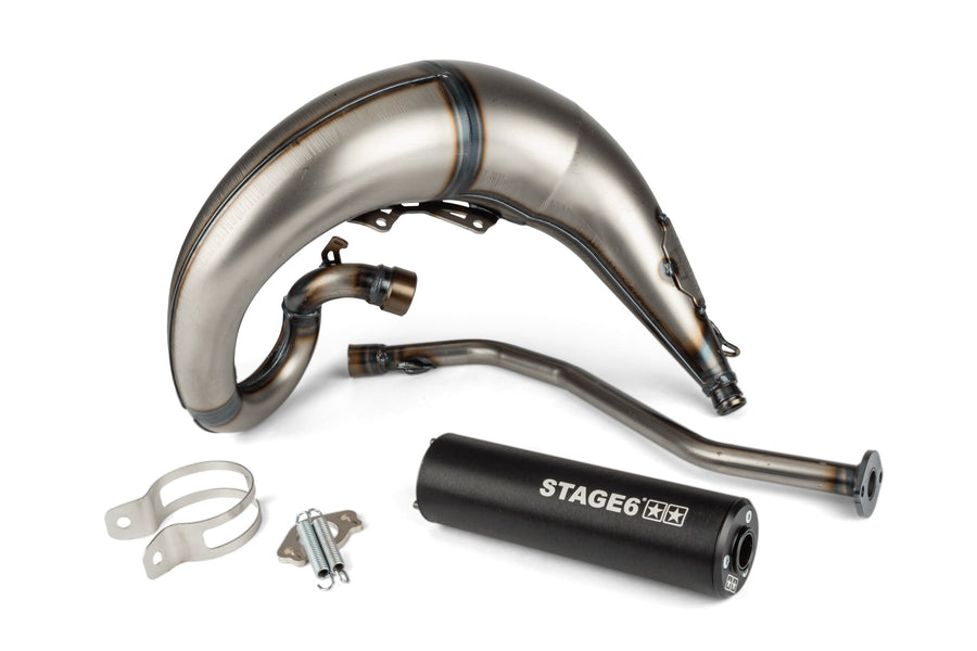 Rieju MRX Enduro 50 2T AM6 - Auspuff Streetrace High Mount links schwarz