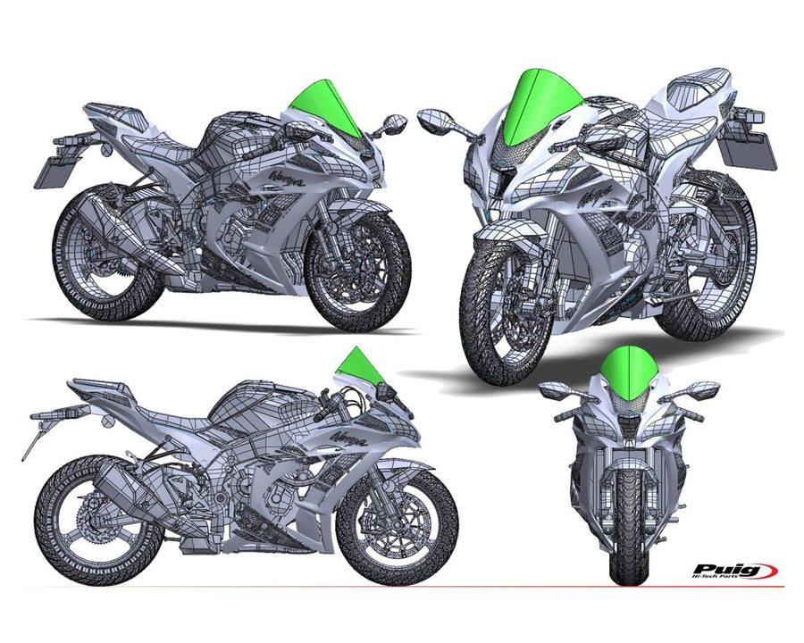KAWASAKI ZX-10RR NINJA PERFORMANCE [2018] – R-Racer Screen – Black