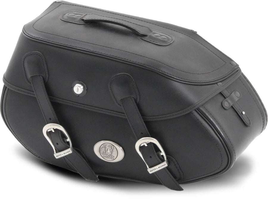 Motorradtasche [Hepco & Becker] - Leder Buffalo Big schwarz rechts – Rohrpacktaschenhalter