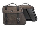 Motorradtasche [Hepco & Becker] - Ledertaschensatz Rugged Cutout 19 L inkl. Schnellverschluss - braun – Cutout