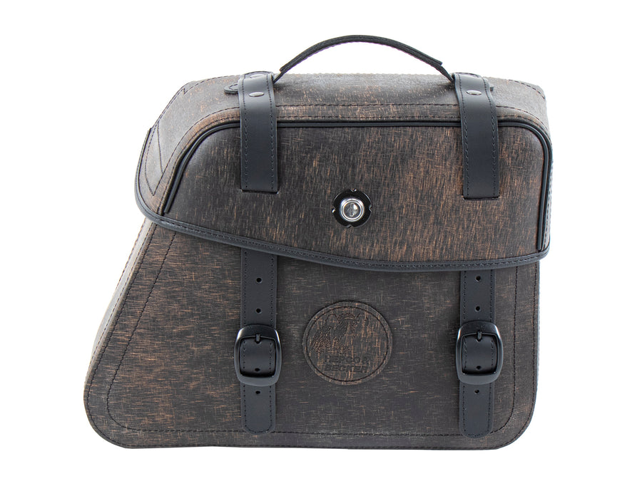 Motorradtasche [Hepco & Becker] - Ledertaschensatz Rugged Cutout 19 L inkl. Schnellverschluss – Cutout