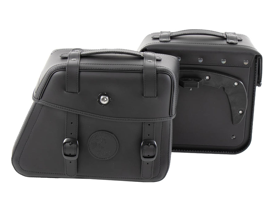 Motorradtasche [Hepco & Becker] - Ledertaschensatz Rugged 21 L- schwarz – C-Bow