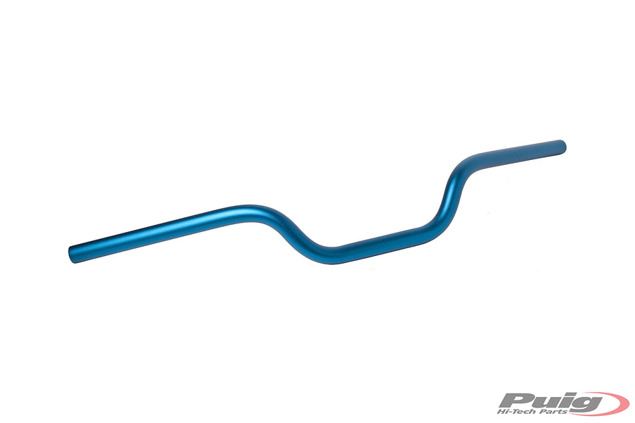 PUIG Hi-Tech handlebar - cylindrical, 22 mm, height 76 mm | Blue | PUIG 6242A