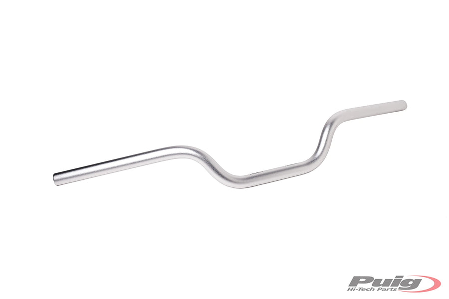 PUIG Hi-Tech handlebar - cylindrical, 22 mm, height 76 mm | Silver | PUIG 6242P