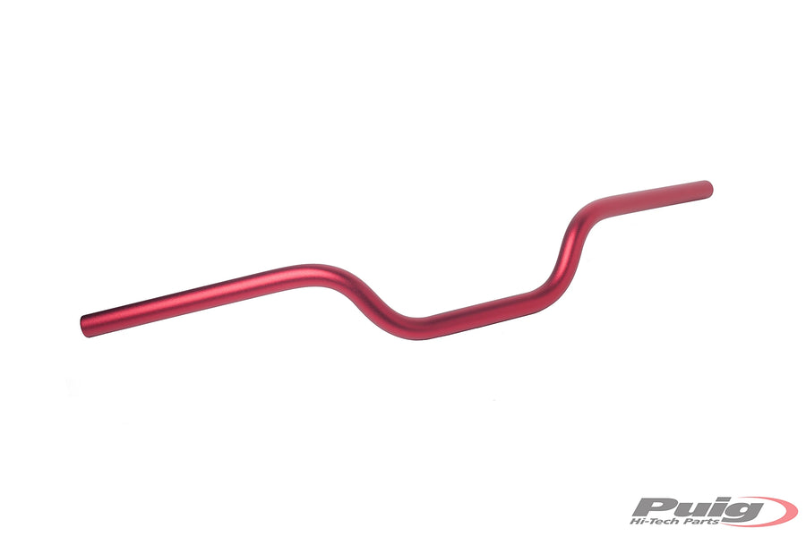 PUIG Hi-Tech handlebar - cylindrical, 22 mm, height 76 mm | Red | PUIG 6242R