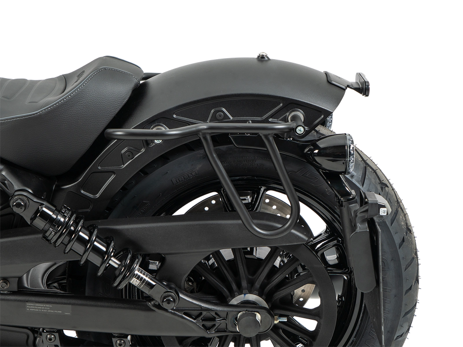 Indian Sport Scout Sixty [2026] - Set: Ledertaschenhalter Cutout schwarz inkl. Rugged Ledertaschen schwarz