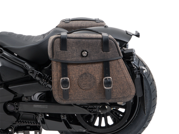 Indian Sport Scout [2025-2026] - Set: Leather bag holder cutout black incl. Rugged leather bags brown