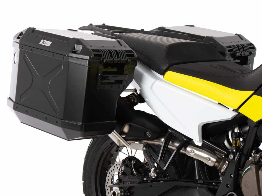 Husqvarna Norden 901 [2022-2026] - Kofferträgerset Cutout Edelstahlträger inkl. Xplorer Cutout schwarz Kofferset