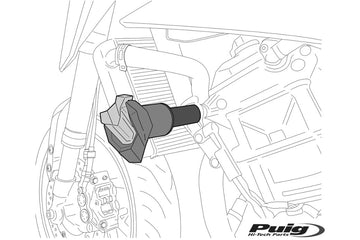 DUCATI HYPERMOTARD/SP HYPERSTRADA 939 - PUIG R19 crash pads | Black | PUIG 6557N