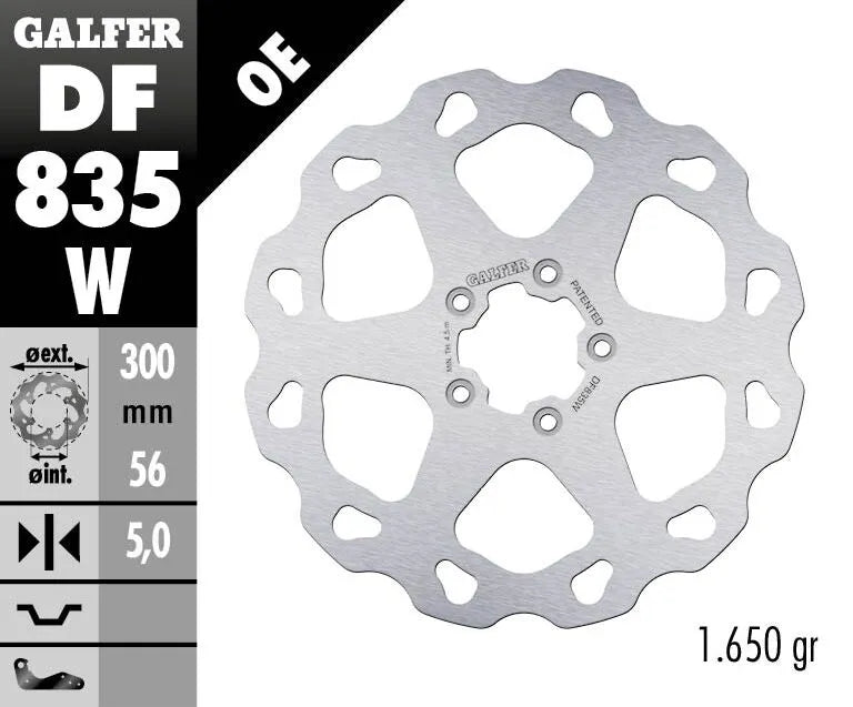 Harley-Davidson XL 1200 T Sportster Superlow [2019, 2020] - Wave® brake disc - surface: silver, stainless steel - picture 2