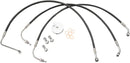 Harley Davidson Flhri [LA CHOPPERS] - Black Braided Brake Line Kit