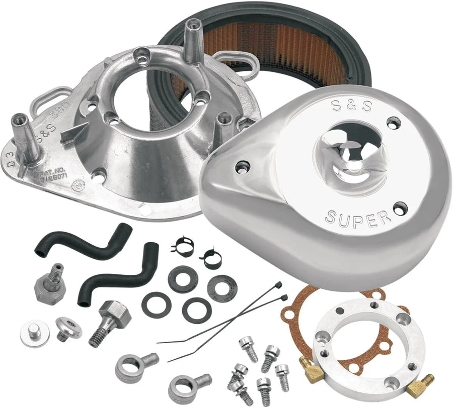Harley-Davidson FLHTCUI 1340 EFI Electra Glide Ultra Classic Special Anniversary Edition [1995] - Sidekick Luftfilter-Kit – Oberfläche: Silber – Bild 1