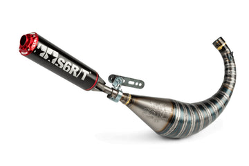 Generic Trigger X-Enduro 50 2T AM6 - Auspuff R/T 70 - 80 Schwarz / Rot