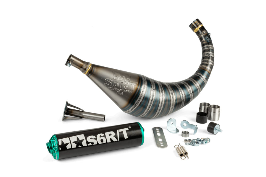 Beta RR Enduro 50 2T - Auspuff R/T 70 - 80 Schwarz / Türkis