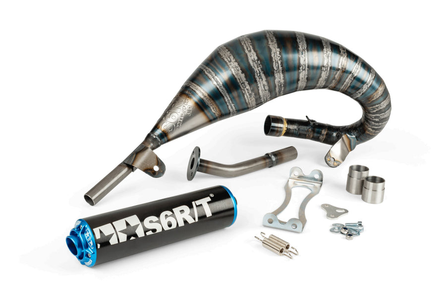 Beta RR Track 50 2T - Auspuff R/T 70 - 80 Schwarz / Blau
