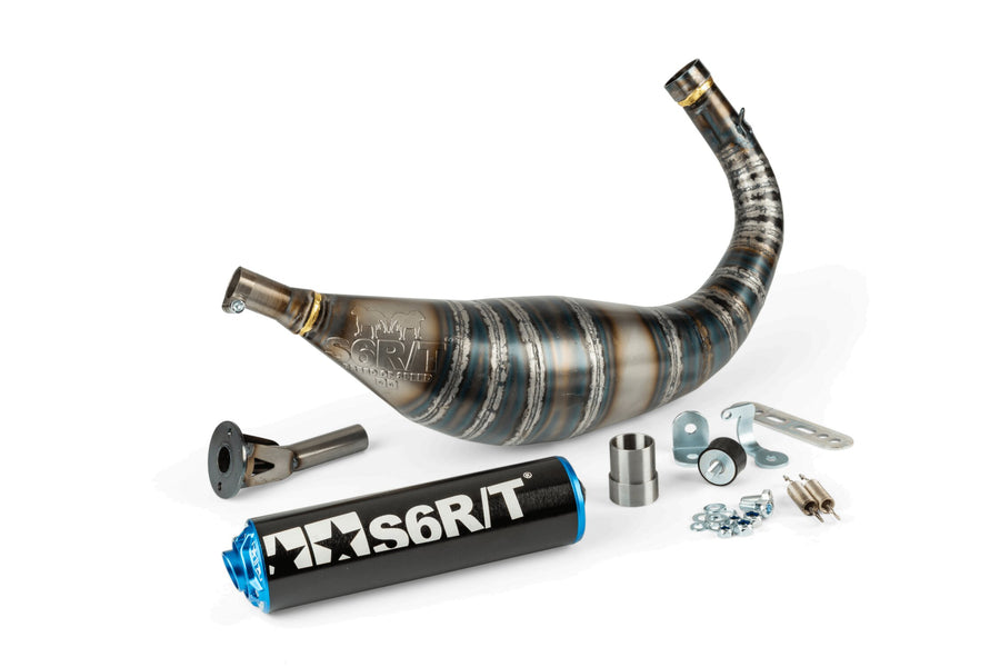 Beta RR Enduro 50 2T - Auspuff R/T 80–90 Schwarz / Blau