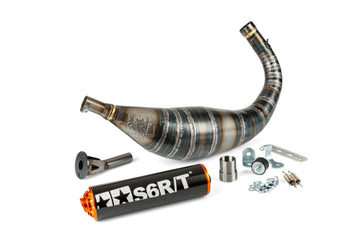 Generic Trigger X-Enduro 50 2T AM6 - Auspuff R/T 80–90 Schwarz / Orange