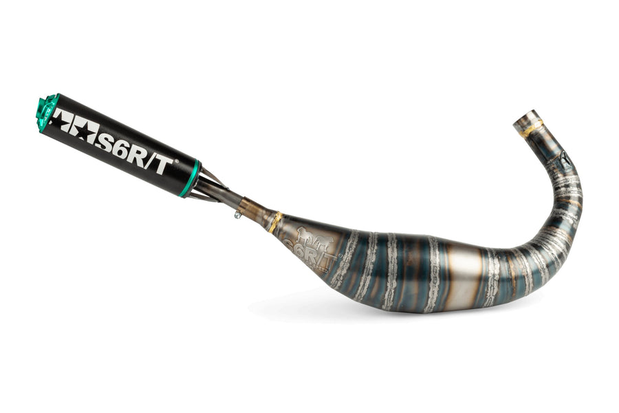 Generic Trigger X-Enduro 50 2T AM6 - Auspuff R/T 90-100 Schwarz/Türkis