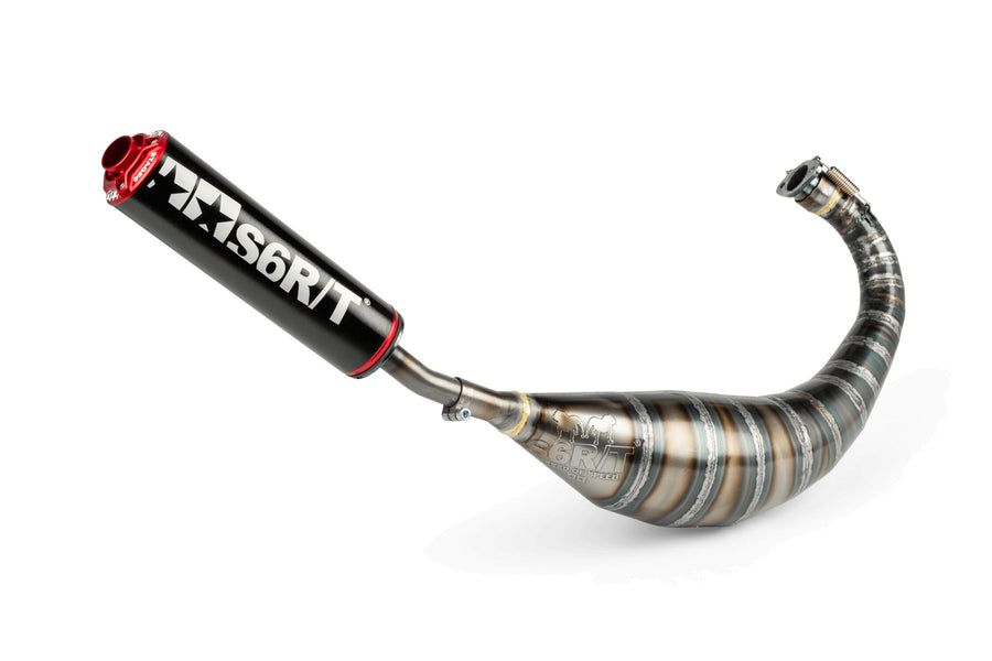 Aprilia RX Factory 50 2T - Auspuff 80-90 Schwarz / Rot