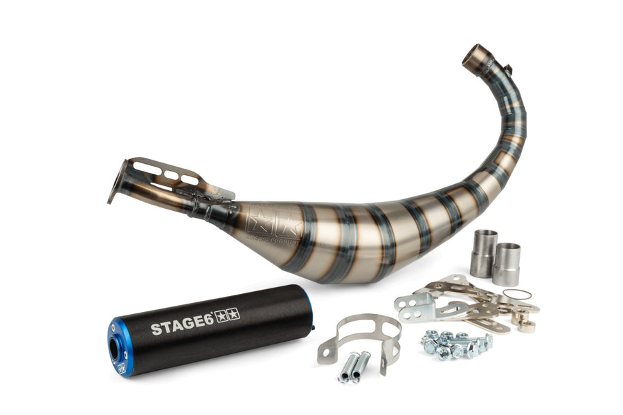 Fantic XM 50 2T - Auspuff Streetrace 80-90 Blau