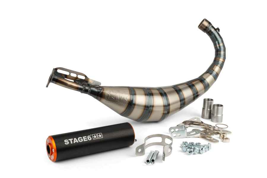 Beta RR Track 50 2T - Auspuff Streetrace 80-90 Orange Schwarz