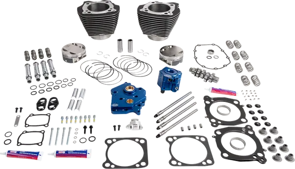 Harley-Davidson FLHTCUTG 1868 Tri Glide Ultra 114 [2020-2025] - 132" Power Package Motorleistungs-Kit – Oberfläche: Schwarz, Hervorgehobene Lamellen – Bild 2