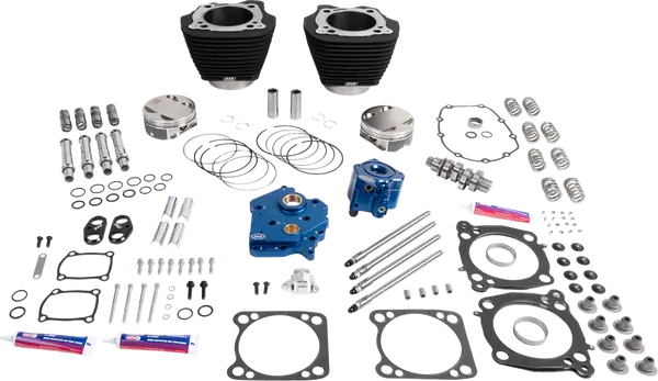 Harley-Davidson FXBB 1923 Softail Street Bob 117 [2026] - 132" Power Package Motorleistungs-Kit – Oberfläche: Schwarz, Nicht hervorgehobene Kühlrippen – Bild 2